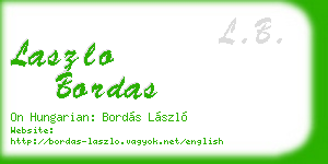 laszlo bordas business card